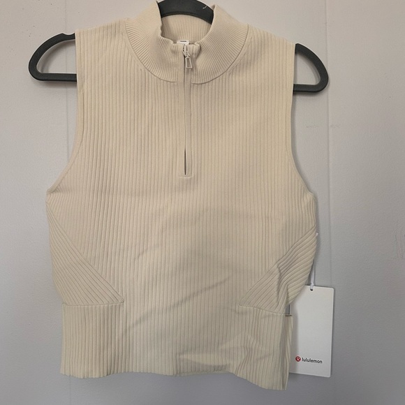 Open Back Half-Zip Sweater Bone - Picture 3 of 5